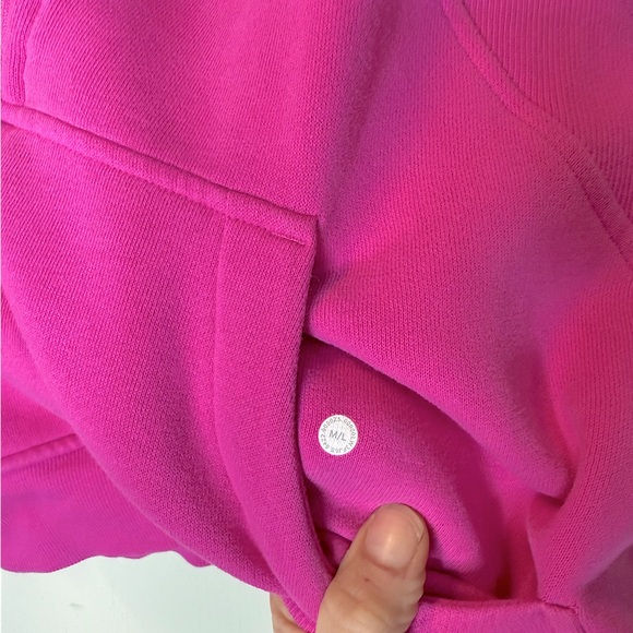 Lululemon Oversized Funnel Neck Half Zip Scuba Sonic Pink - Picture 4 of 4